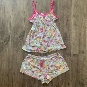 Disney fairies printed two piece pajama set L
